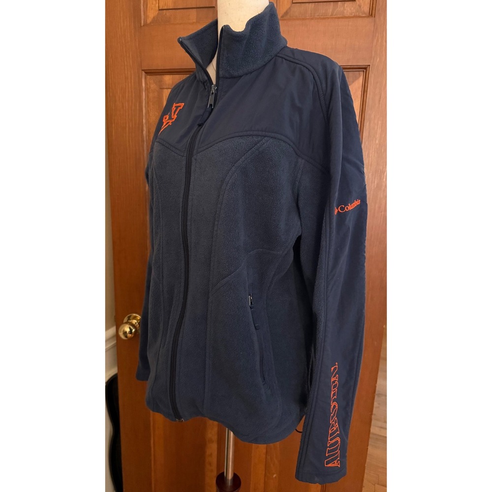 Auburn University x Columbia Fleece Jacket Womens XL Navy Embroidered War Eagle - Picture 3 of 14